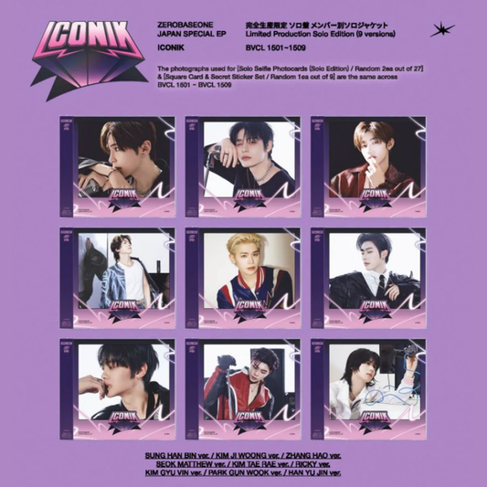 ZEROBASEONE - ICONIK (JAPAN SPECIAL EP) (LIMITED SOLO EDITION)