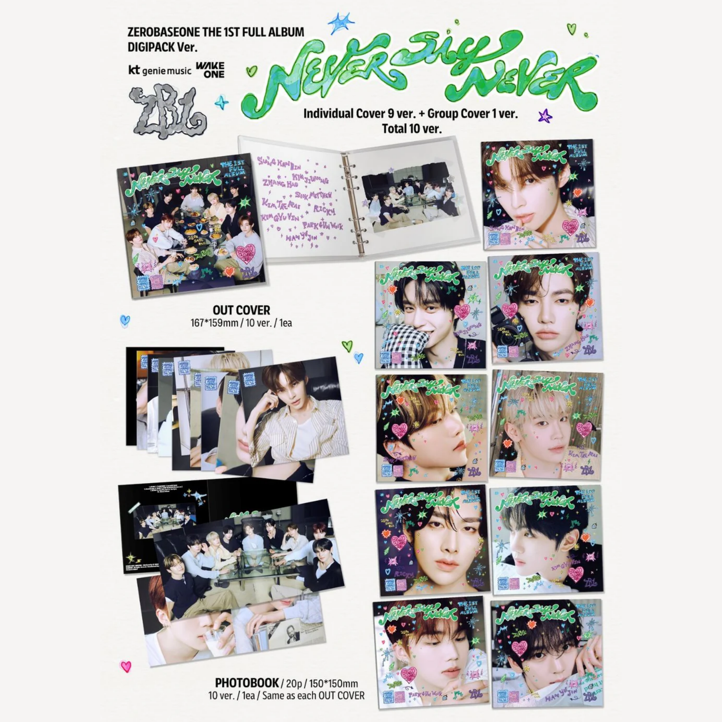 ZEROBASEONE - NEVER SAY NEVER (DIGIPACK VER.)