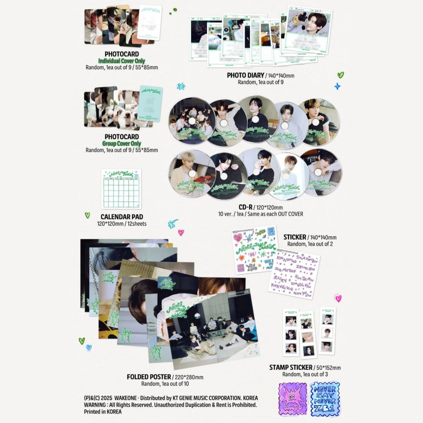 ZEROBASEONE - NEVER SAY NEVER (DIGIPACK VER.)