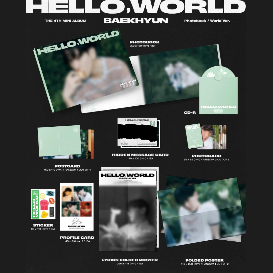 BAEKHYUN (EXO) - HELLO, WORLD (THE 4TH MINI ALBUM) PHOTOBOOK VER.