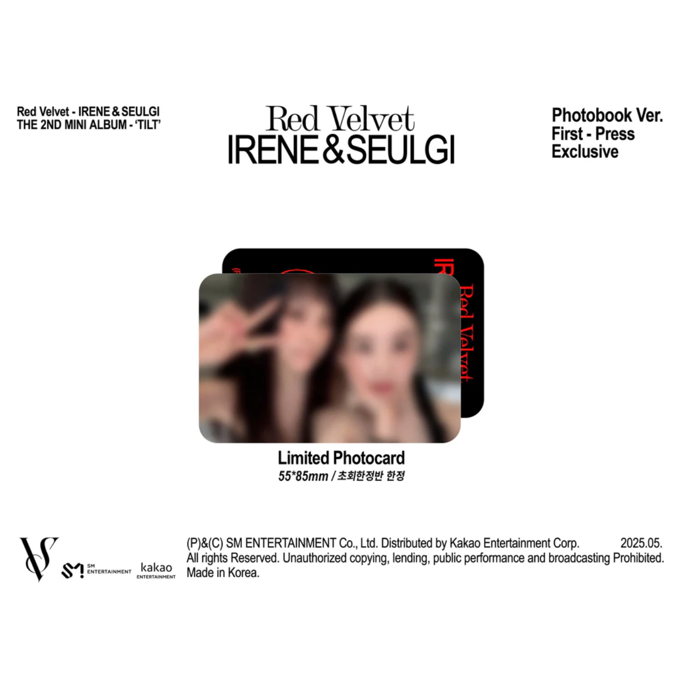 IRENE & SEULGI (RED VELVET) - TILT (PHOTO BOOK VER.)
