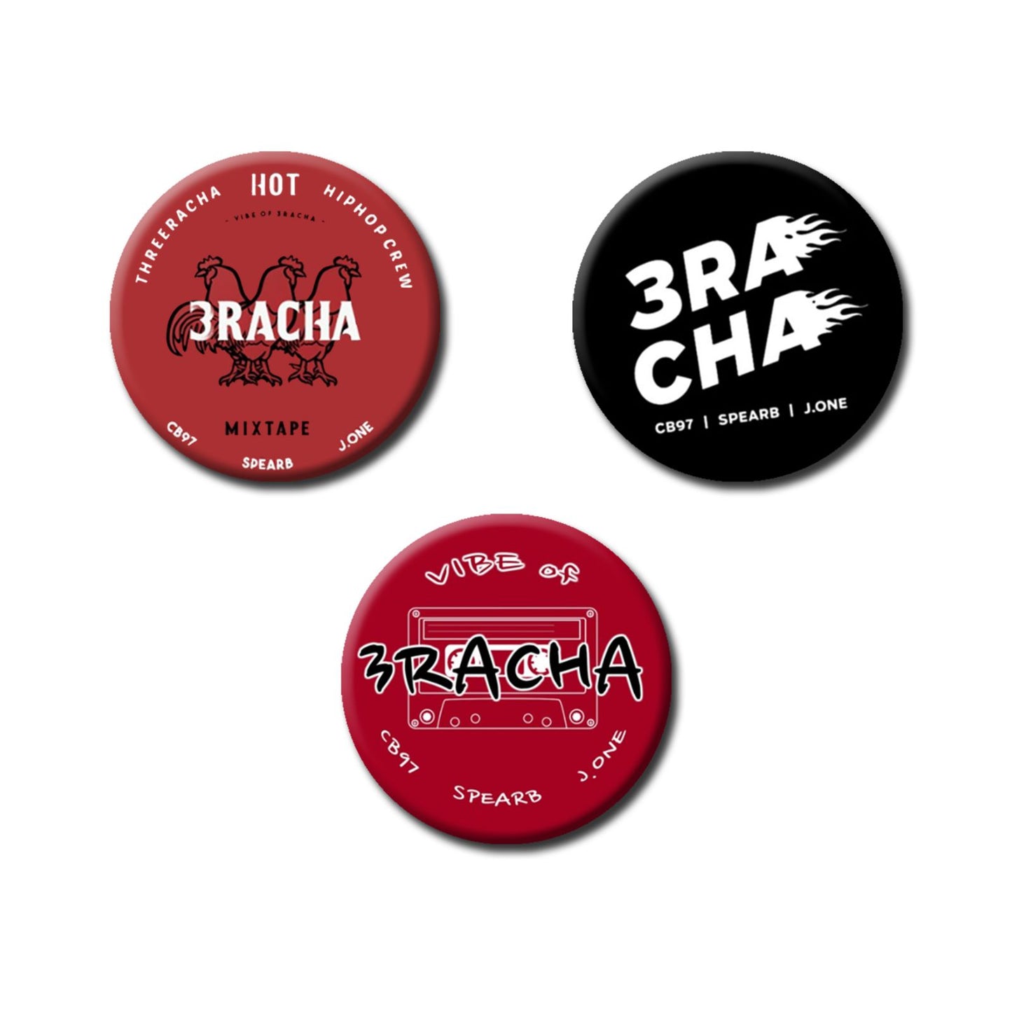 3RACHA set bedževa