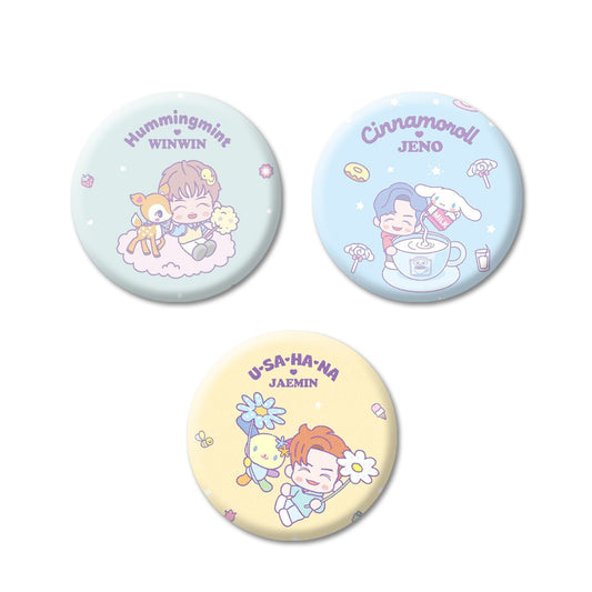 NCT x Sanrio set bedževa