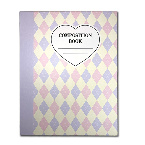 Composition book binder - ljubičasto/rozе